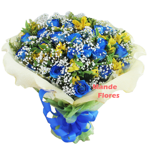 Buquê com 24 rosas