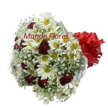 Flores do campo com rosas