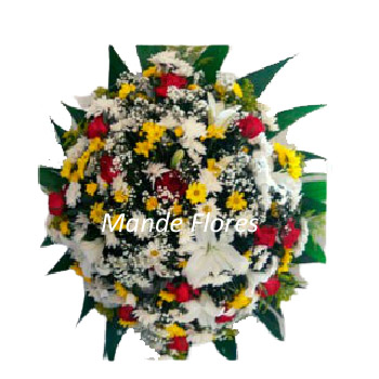 Flores pra velório colorida