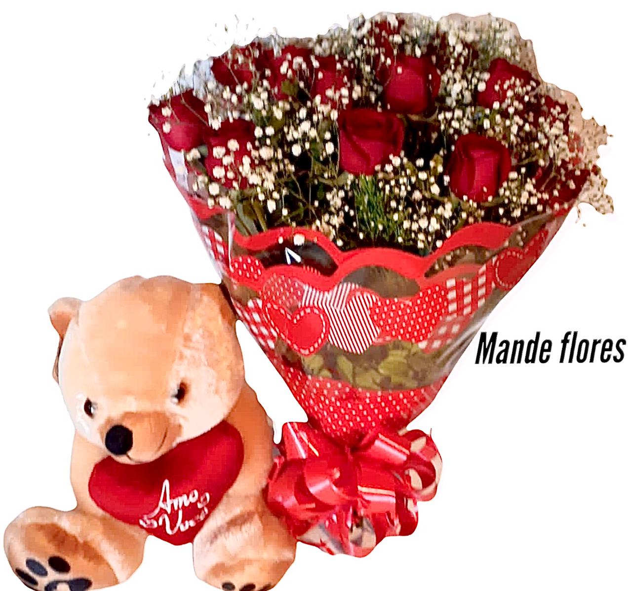 Rosas com ursinho