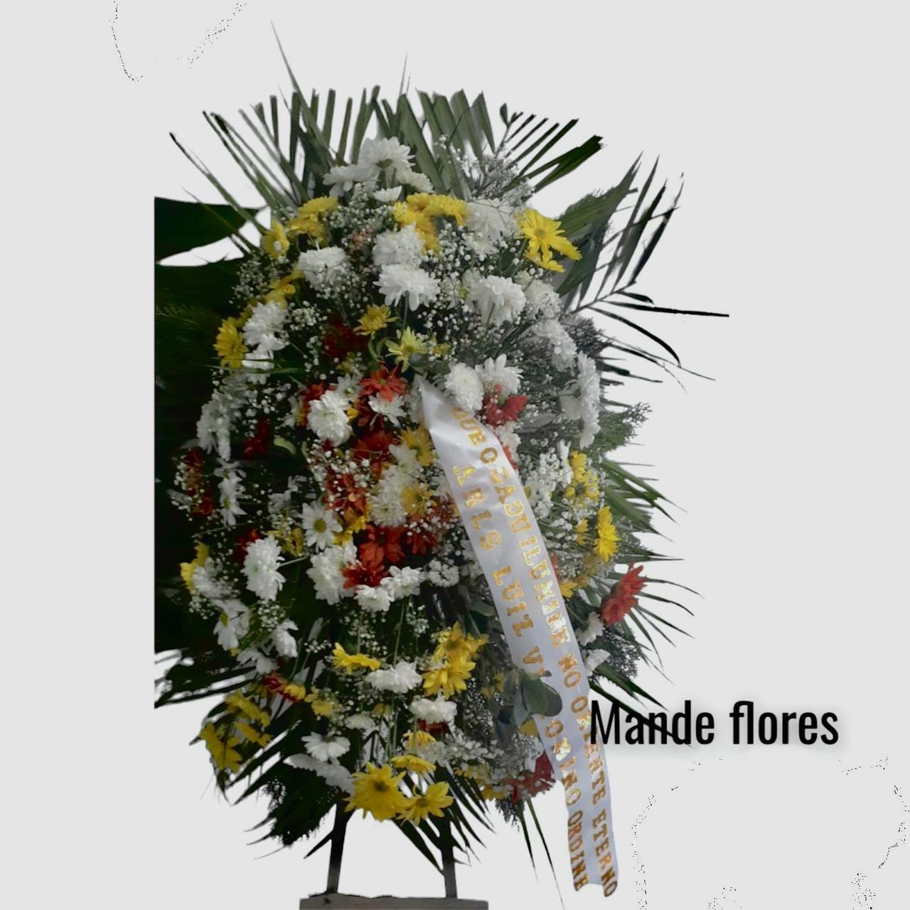 Flores coloridas para velório