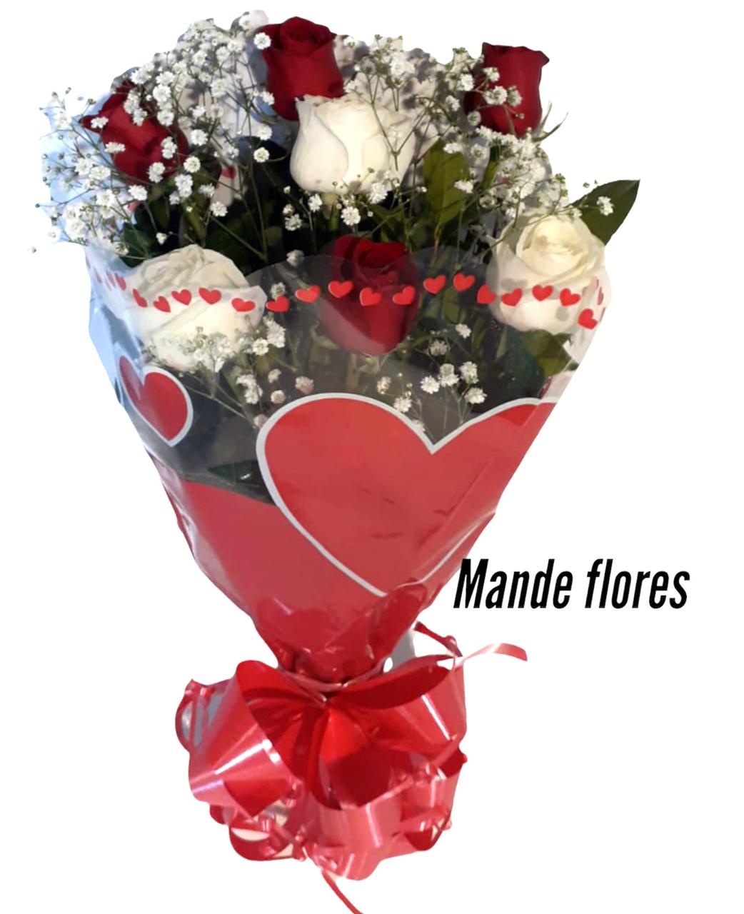 Buquê com 7 rosas