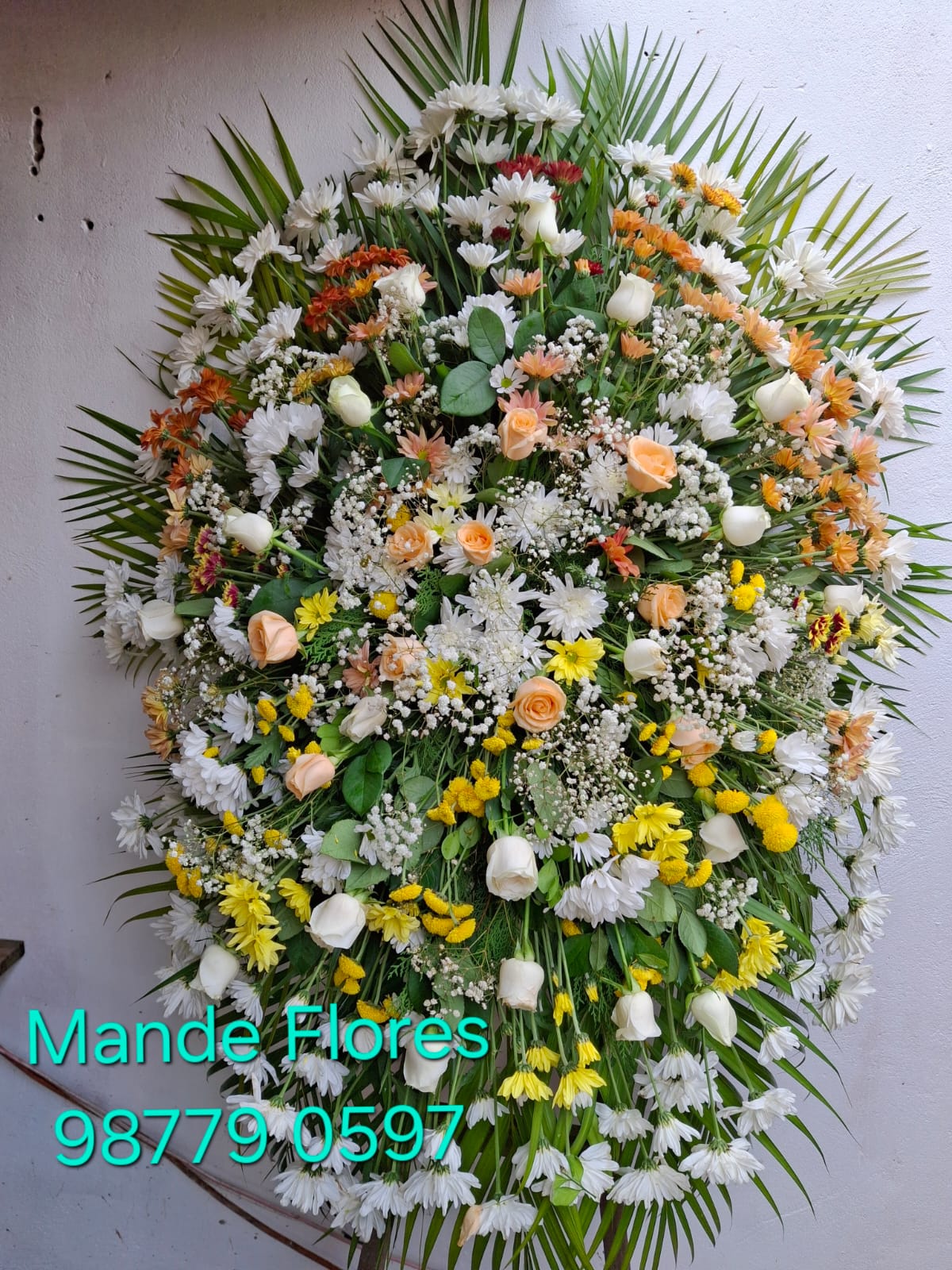 Coroa de condolências mista